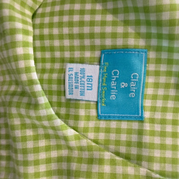 18 M Claire & Charlie Smocked Snowman Romper - Picture 4 of 4